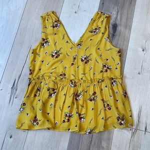 Woman’s Loft V-neck Tank Peplum Blouse, size Small